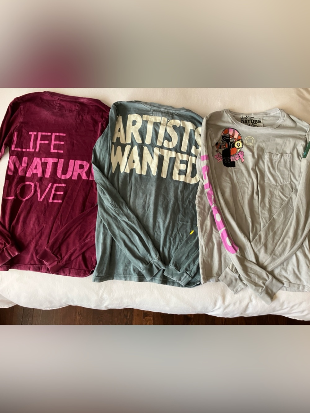 3 Free City Long Sleeve T-shirts XS/S